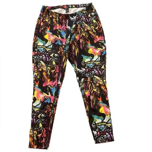 Torrid Wm’s Sz 2 Bright Multi Colored Abstract High Rise Leggings - Picture 1 of 3